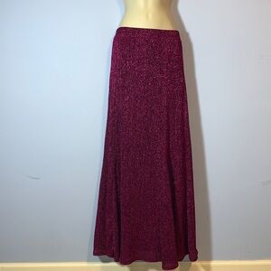 If She Loves Senara metallic pink magenta maxi skirt size small made in USA